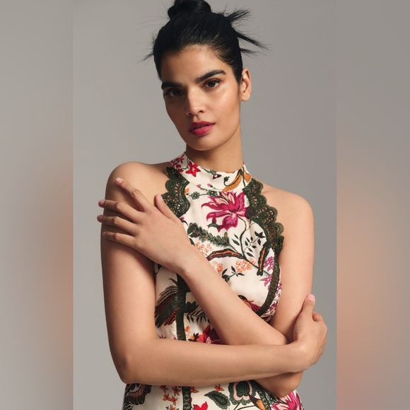 Anthropologie Lace-Trim A-Line Dress, Sz 10 Fits Like a size 8 - Picture 4 of 10